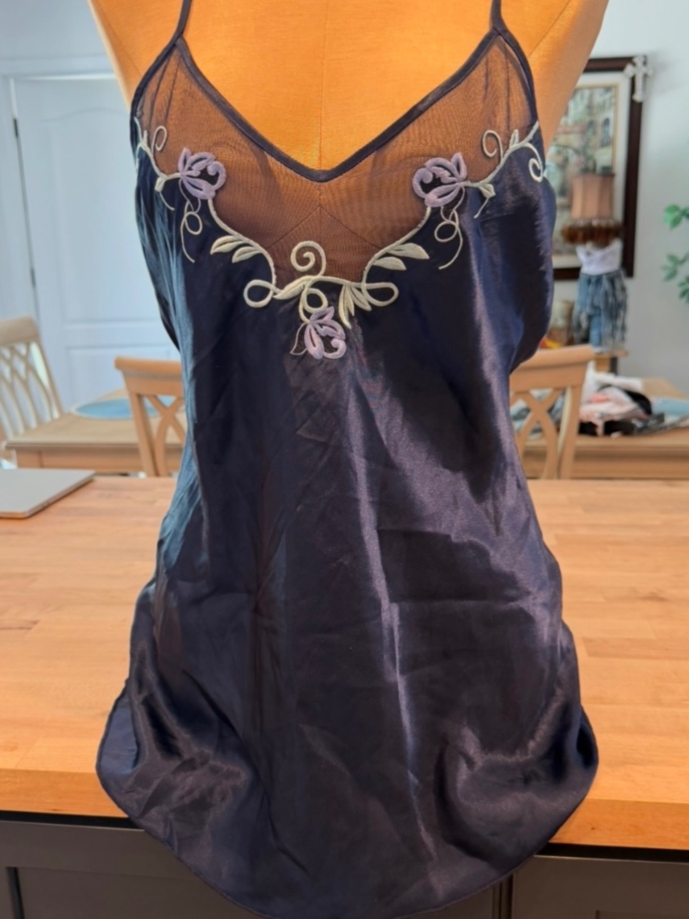 Embroidered floral mesh Babydoll